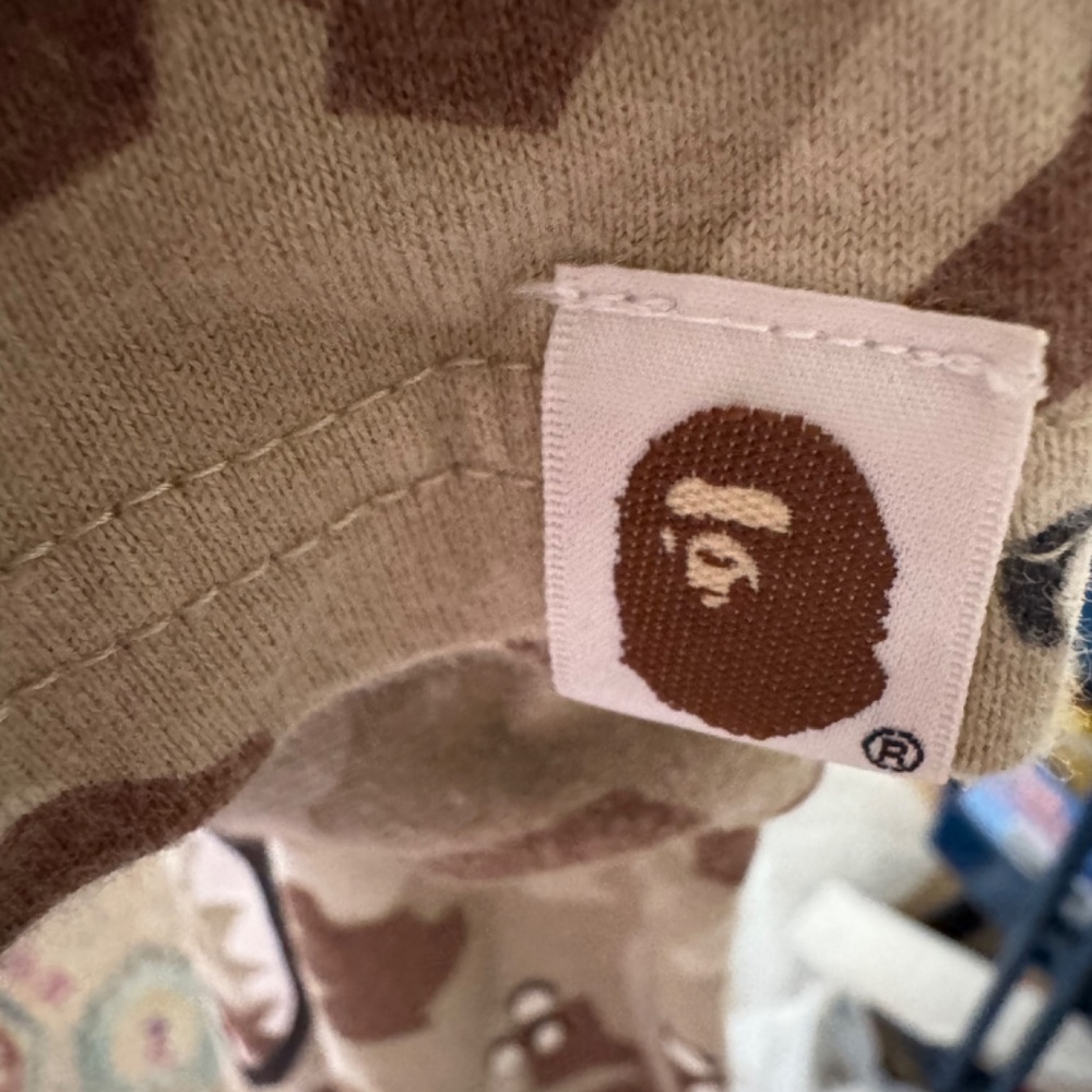 BAPE Bathing Ape Desert Camo Shark Tee Shirt Beige L - Picture 6 of 7